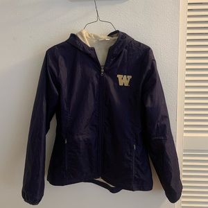 Purple Fleece lined University of Washington jacket, size M